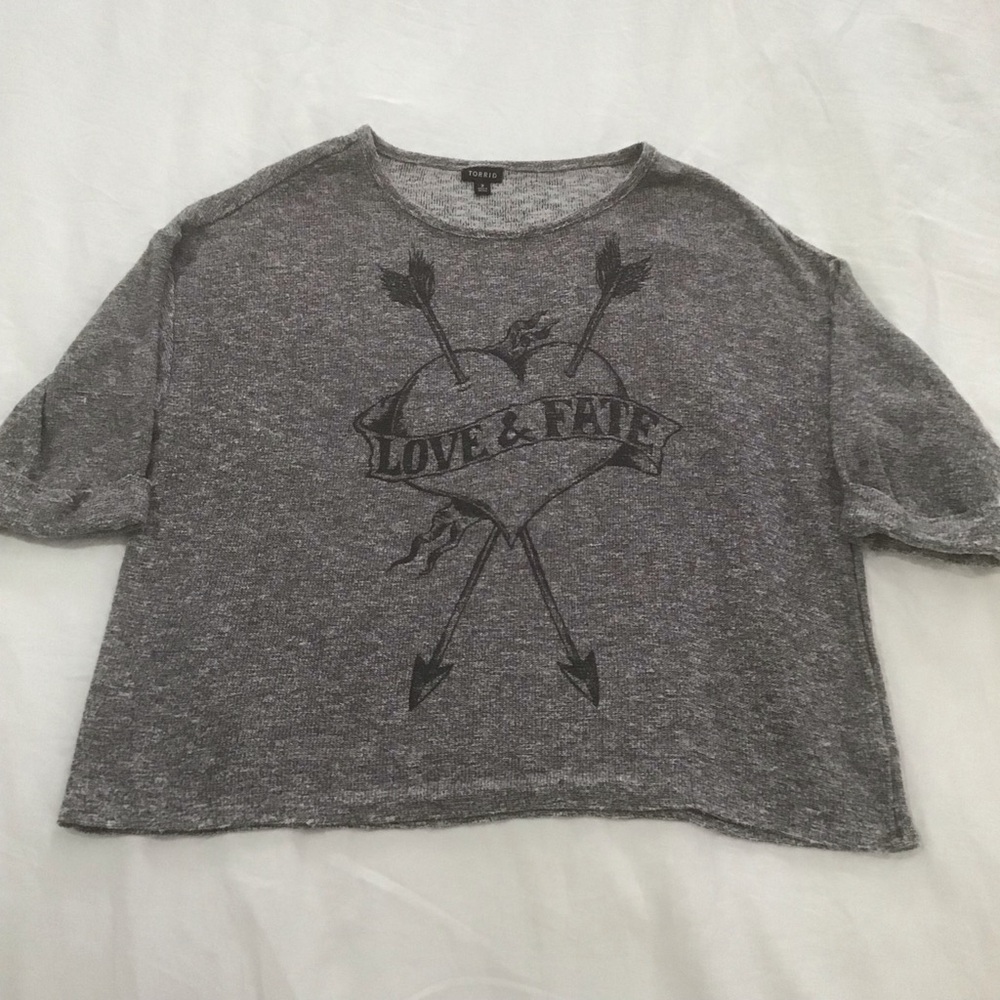 TORRID Love & Fate Hearts and Arrows Knit Sweater Top, Torrid Size 2, US Size XL